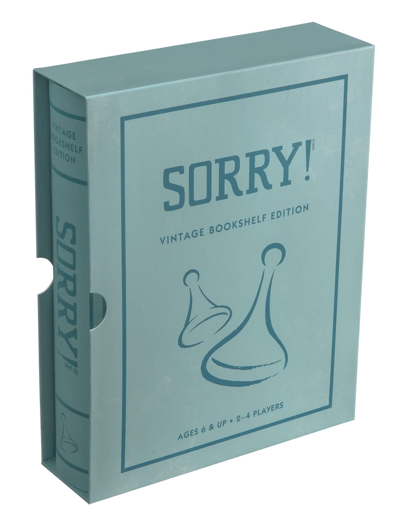 Sorry! vintage bookshelf edition game box on a white background
